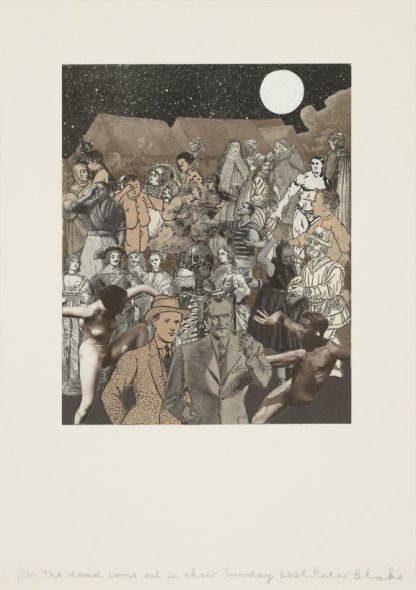 The Dead Come Out in Their Sunday Best Print by Peter Blake