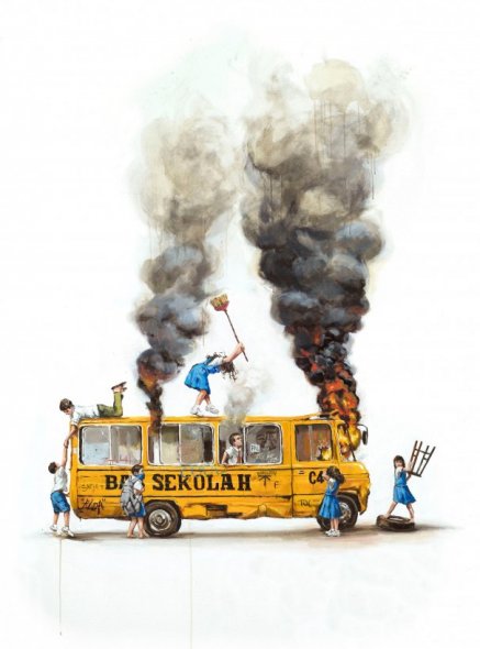 Rage Against the Machine Print by Ernest Zacharevic