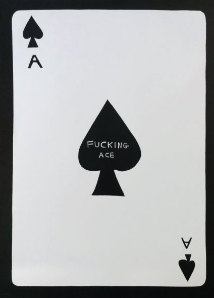 Fucking Ace Linocut Print by David Shrigley