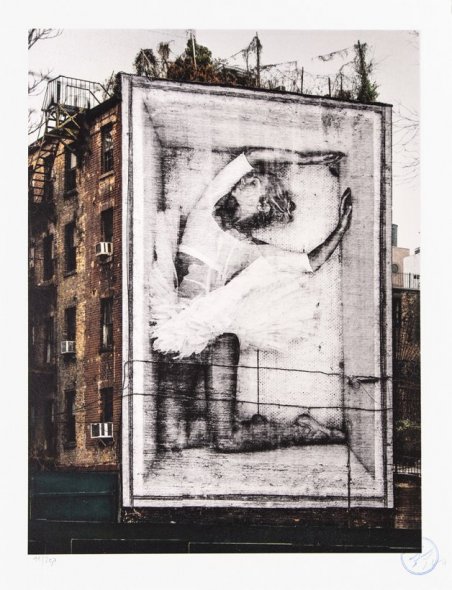 Ballet, Ballerina in Crate, East Village, New York City, 2015 Print by JR artist